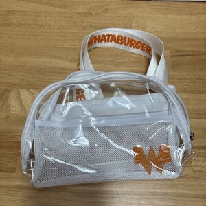 Whataburger Clear Fanny Pack White Orange Strap Collector Item Adjustable